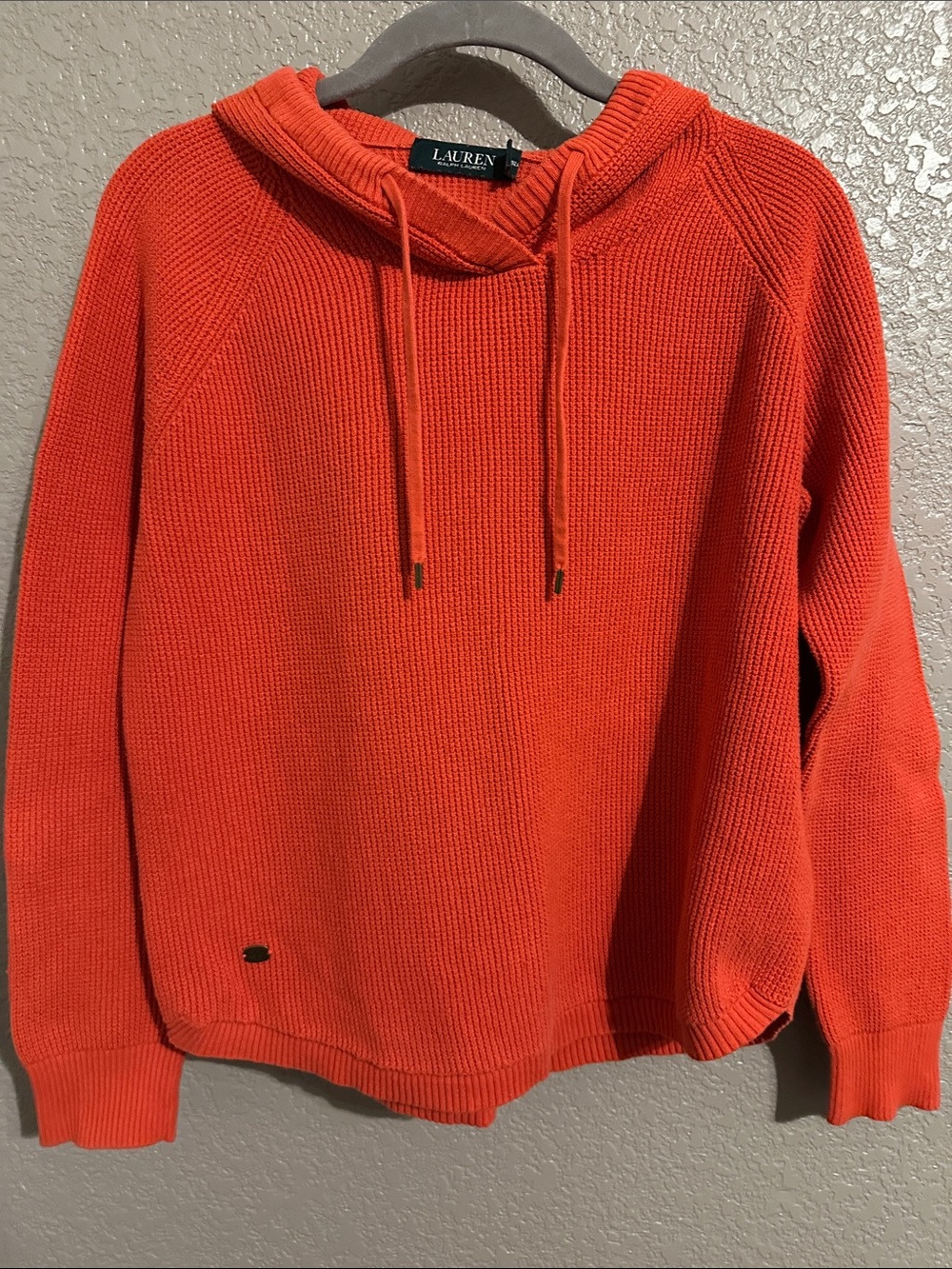 Lauren Ralph Lauren Coral Knit Hooded Sweater